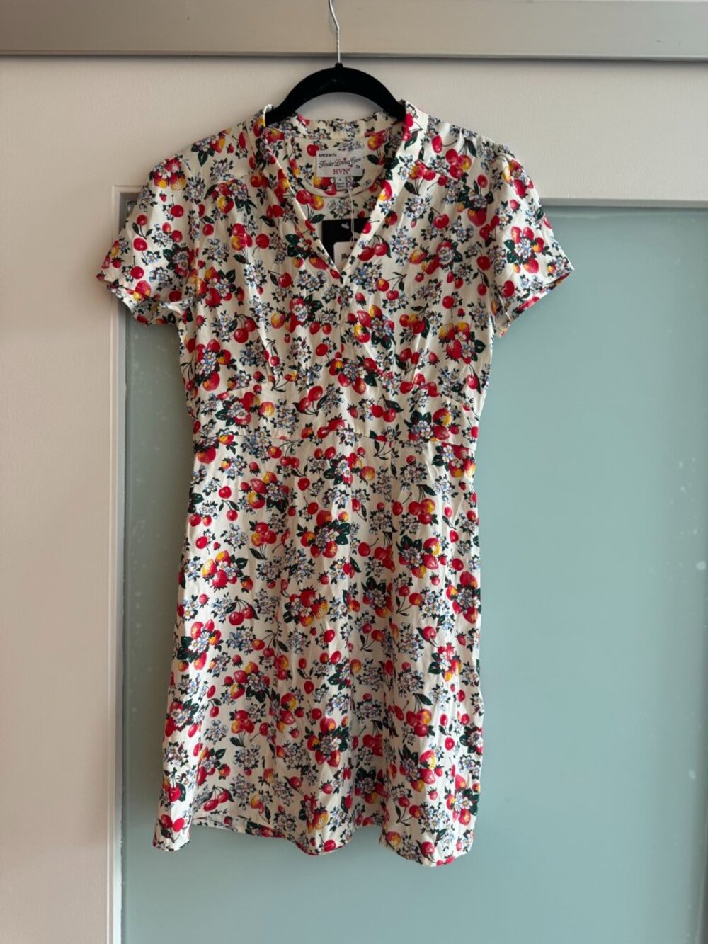 NWT HVN Cherry & Strawberry Print Long Dress Size 4